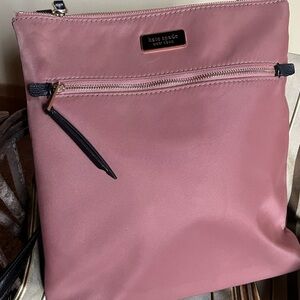 KATE SPADE NEW YORK Dawn Nylon Flat Crossbody Mauve color
